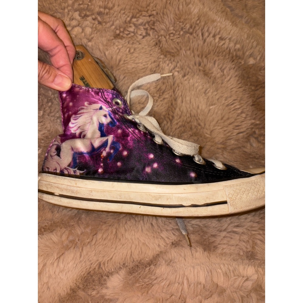Converse Chuck Taylor All Star High Top Purple Galaxy Unicorn Sneakers Womens 7 - Picture 5 of 10